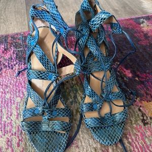 Turquoise Rattlesnake Gladitor Shoes